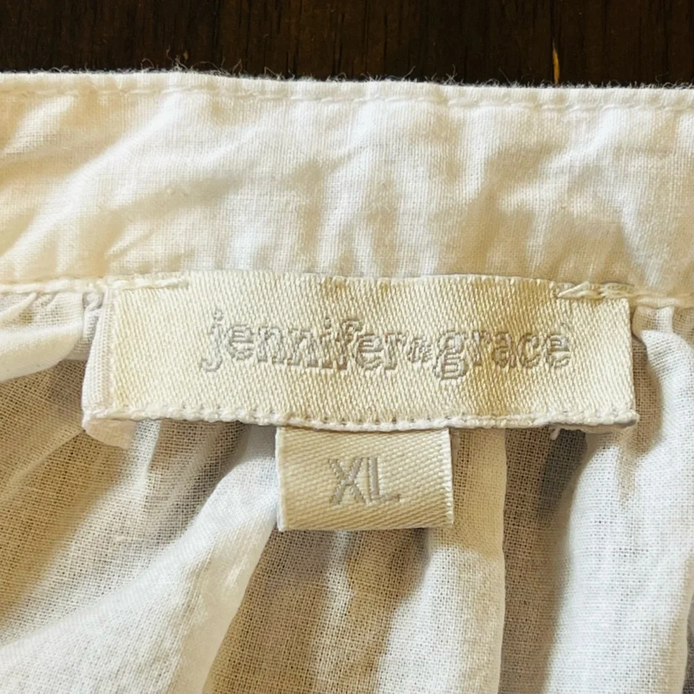 Lace Inset Embroidered Cotton Top - Picture 7 of 8